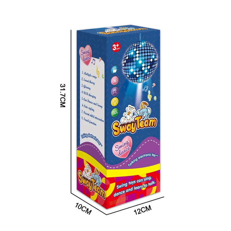 QS Shantou China Kids Electric Sway Dance Animal Toys Educational Christmas Talking Soft Plush Cartoon Toys With Music Light