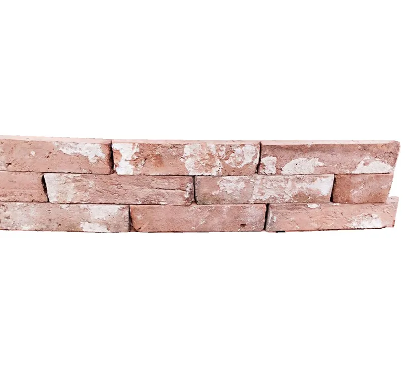 Handmade  Antique Reclaimed Old Red Thin Clay Brick Veneer For Wall Cladding