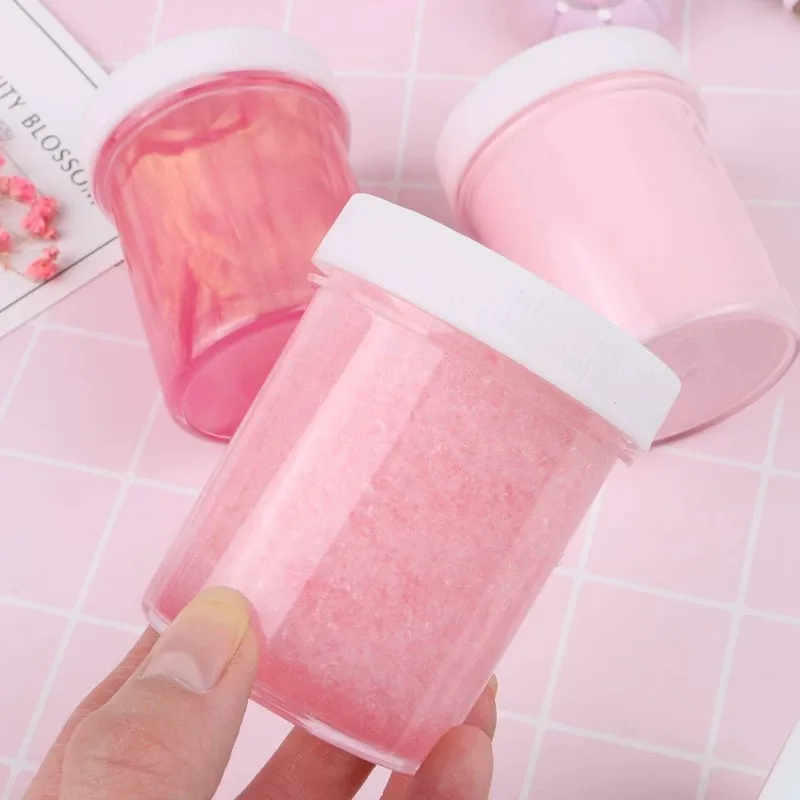 Empty 120ml 120g 4oz Plastic Jars with lid Transparent PS Jar food cosmetic clay toy slime storage jar container