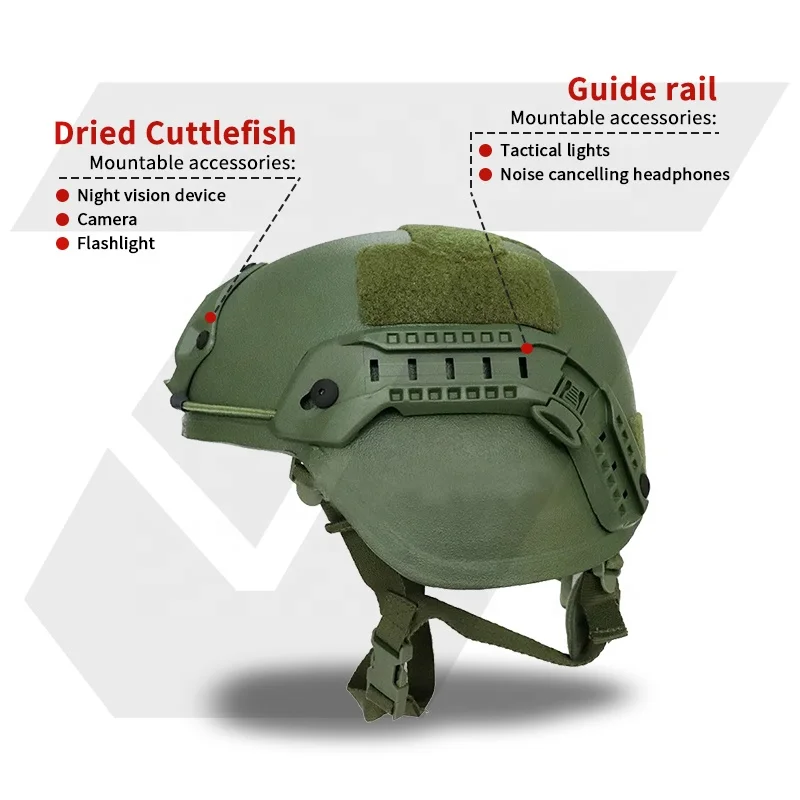 TJ Custom Wholesale MICH Protective Security Helmet | PE Aramid Tactical Safety Helmet with Night Vision