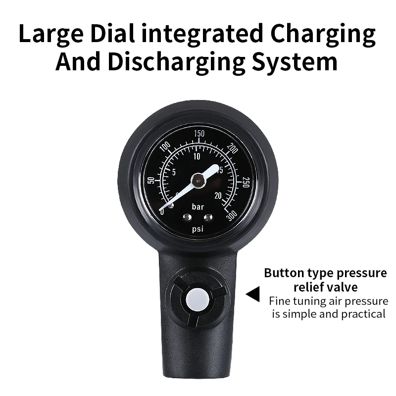 ESLNF Shock/Tire Bicycle Pump 300psi High-Pressure Air Inflator Fork & Rear Suspension Mountain Bike Pump With Gauge