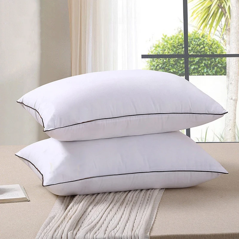 Customized Luxury 5 Star Hotel Best Goose Down Neck Pillow King Queen Feather Pillow