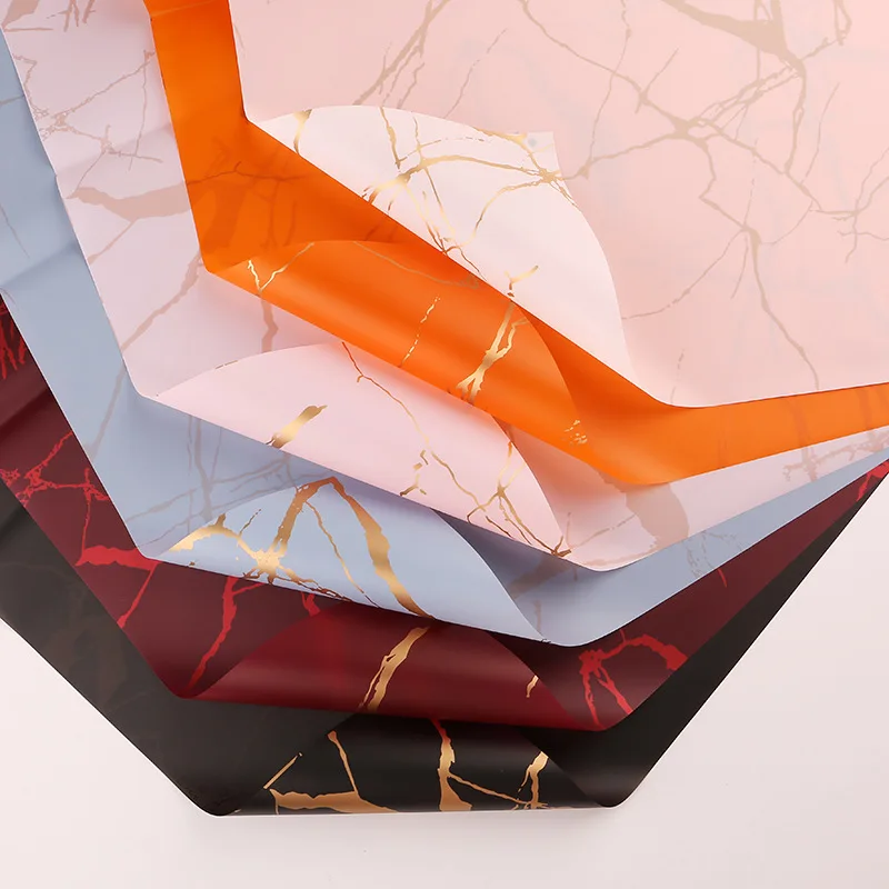 Bouquet Wrapping Paper Golden Marble Fresh Flower High quality