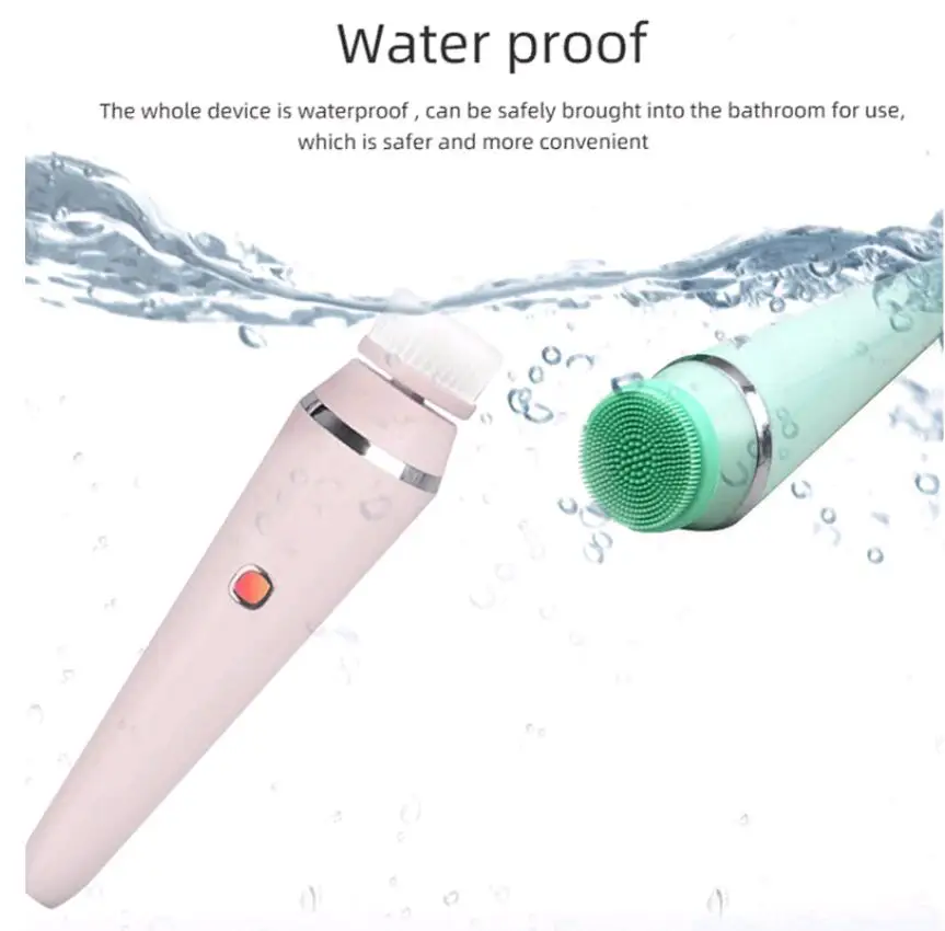 
Electric Facial Pore Cleaner Massage Brush Silicone Face Cleansing Brush Skin Care Facial Deep Cleaning Waterproof 