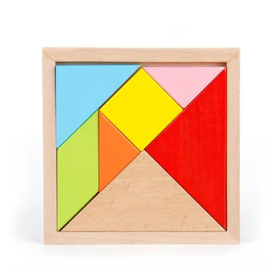 
Wholesale Children Educational Colorful DIY Puzzle Wooden Tangram Puzzle Toy For Kids 