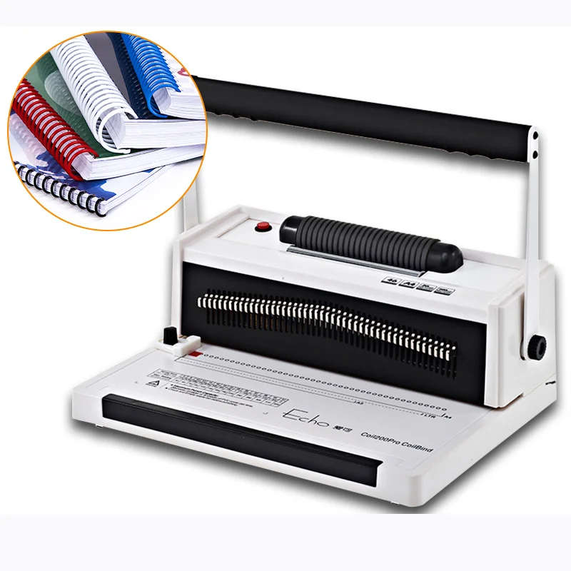 WD-S20A Desktop Manual A4 Size office Coil spiral book binding machine