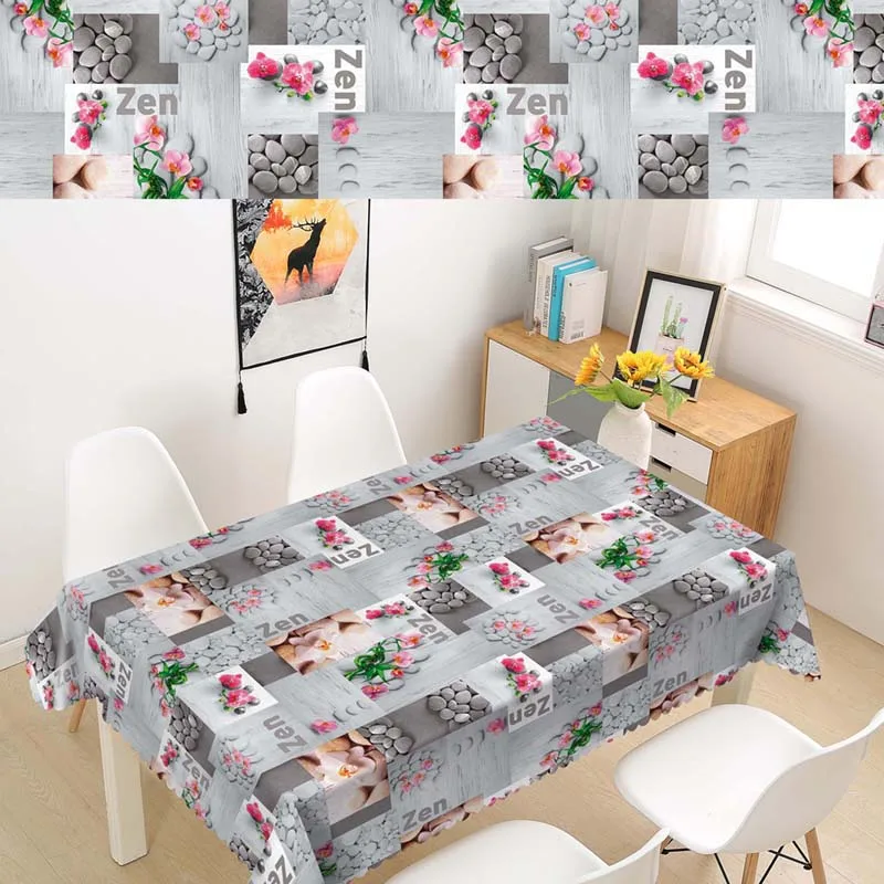 Wholesale Christmas Printed Waterproof Oilproof Polyester TableCloth pvc printed tablecloth
