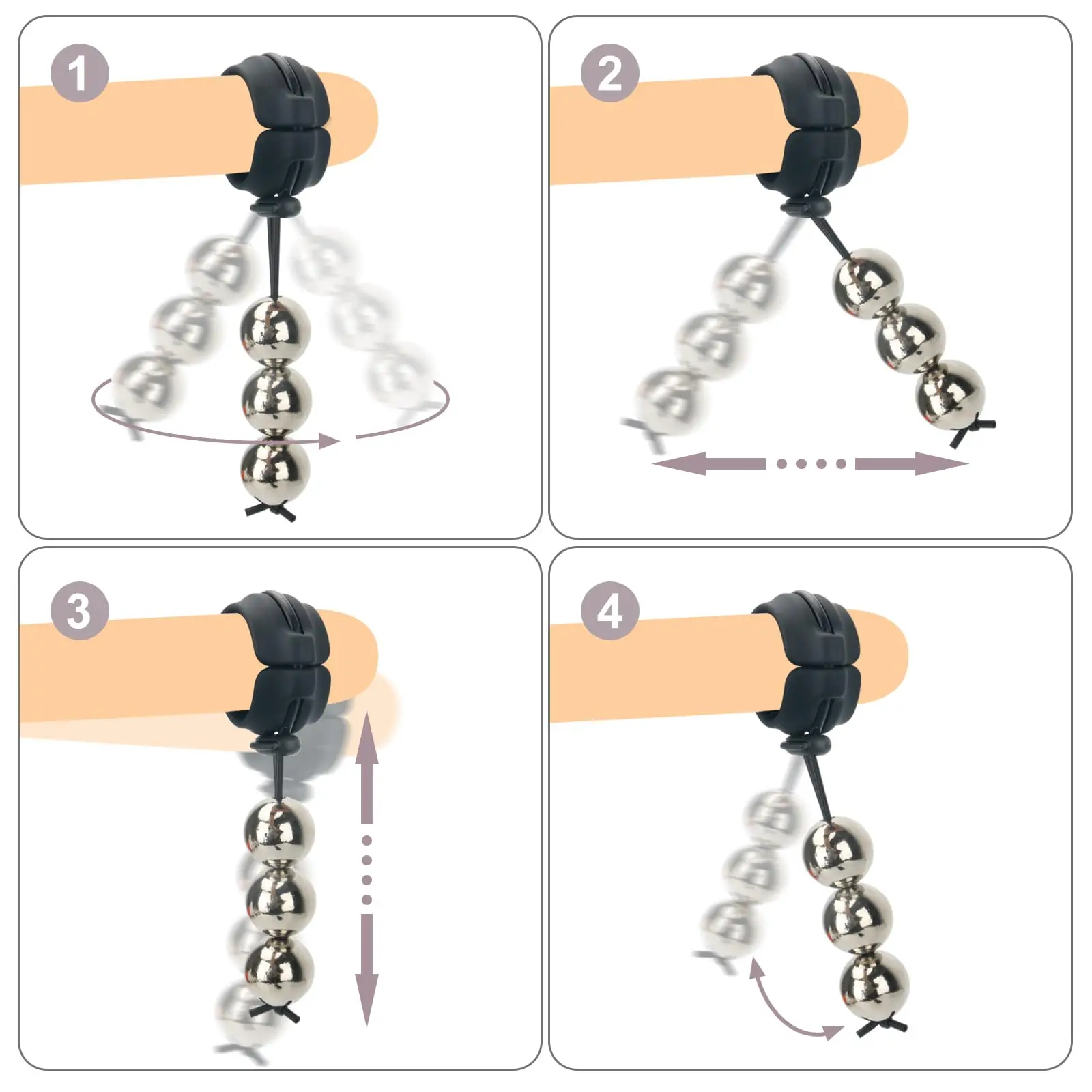Metal Ball Cock Ball Adjustable Penis Stretcher Cock Pendant Weighty Penis Extender Device Male Penis Physical Exercise Device