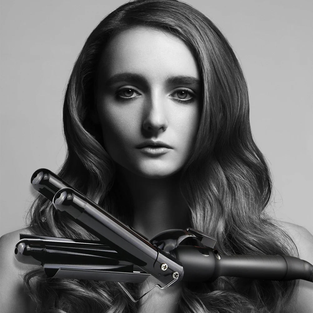 Newest Design Interchangeable Long Barrel Curling Iron Wand Curler Hair Styling Iron