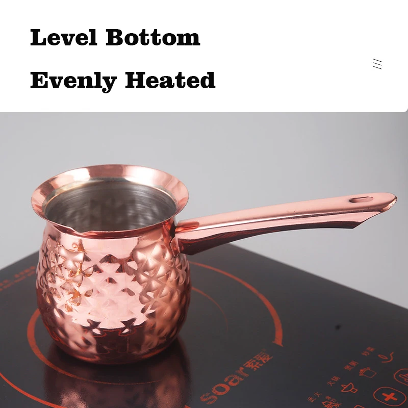 Popular Wholesale Gold Luxury Stainless Steel Turkish Coffee Pot With Handle