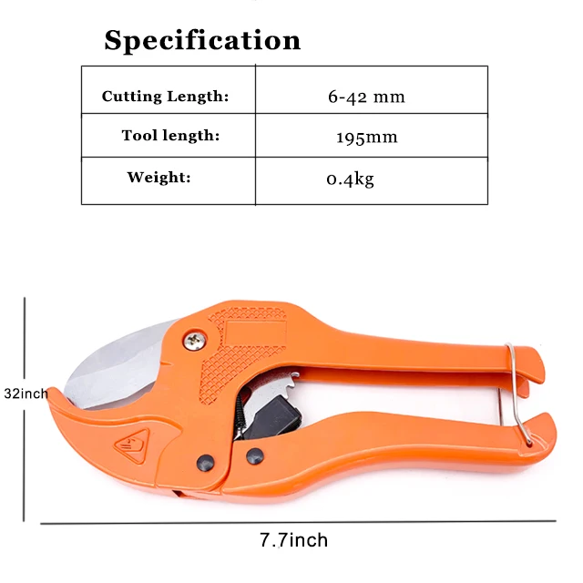 63mm 42mm cut diameter Heavy duty stainless hand tools pipe cutter