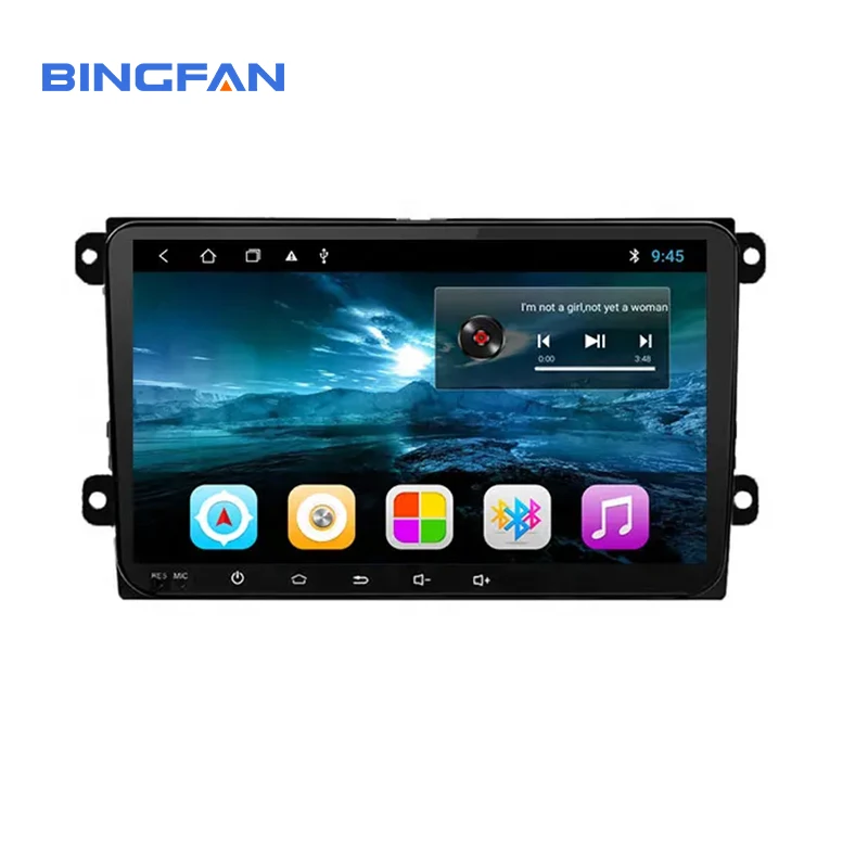 2020 T3 9 inch Quad Core 1GB+16GB Android 9.1 Car Radio for Volkswagen Golf Tiguan Universal VW Player
