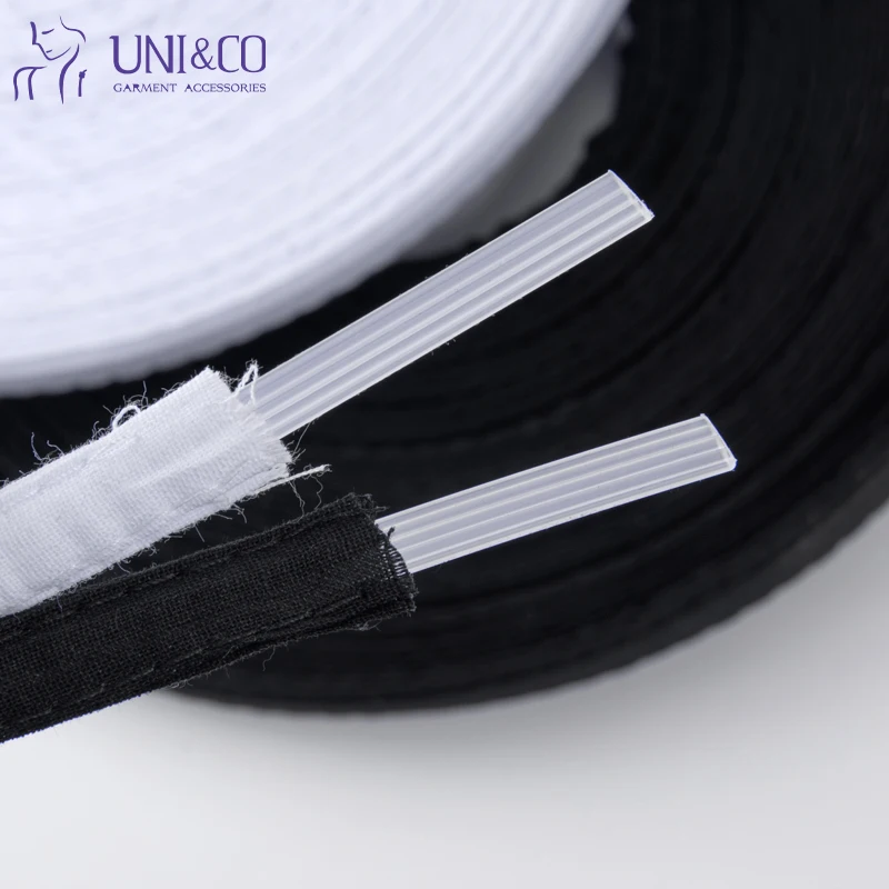 Wholesale Garment Accessory PP Plastic Bra Bone And Corset Fabric Covered Cotton Boning