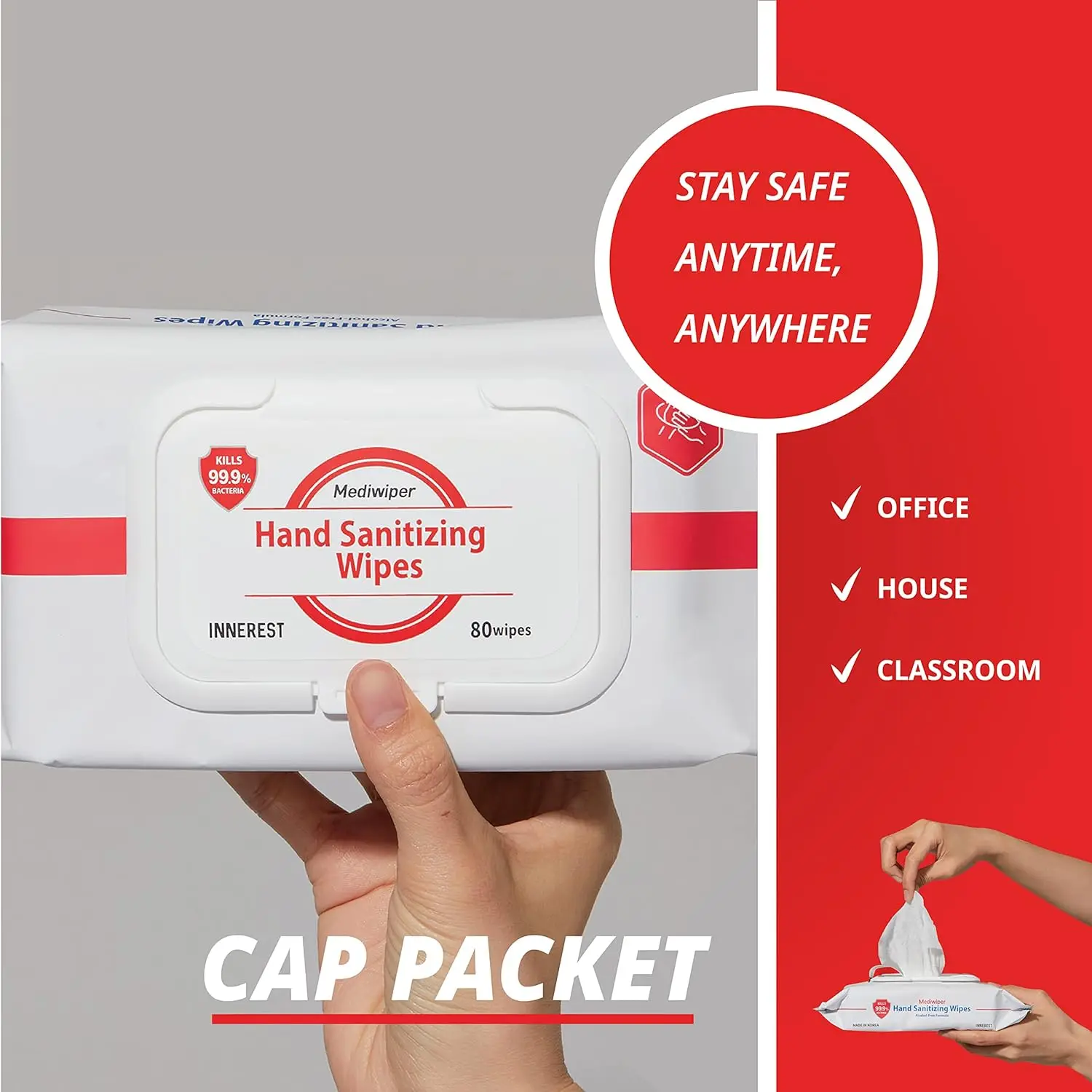 Customized disinfectaning medical antibacterial disposable non-woven alcohol wipe