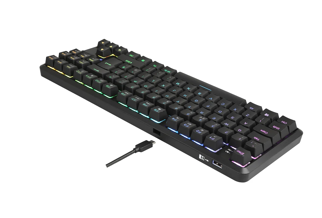 2 4G и мини USB-клавиатура перезаряжаемая игровая клавиатура механическая RGB-подсветка сертификация CE ROHS