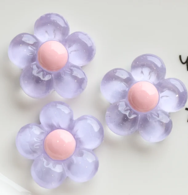 cartoon resin flatback resin flowers wholesale bulk charms for jewelry making bracelets diy hair bow decorations