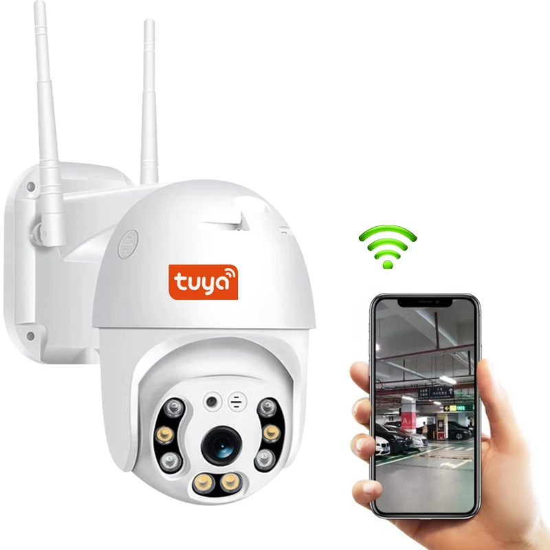 3MP Tuya Smart wifi cctv camera IP Network PTZ camera with human detect smart IR auto tracking function