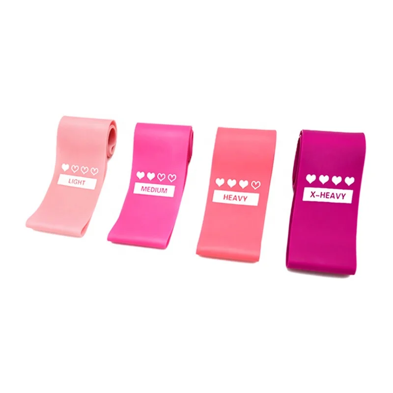 Pink Yoga Resistance Bands 4 Level Rubber Training Pull Rope For Sports Pilates Expander Fitness Gum Gym Workout Equipment