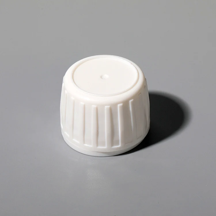 Leak Proof 28mm White Ribbed Closure Pilfer Proof Lids Tamper Evident Cap Polycone insert For Alpha Glass Bottles