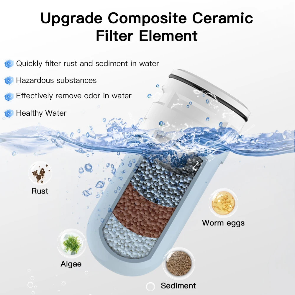 Hotels Kitchen Faucet Water Purifier Manual Powered Mounted Tap Water Filter with Quick-Easy Flushing Feature