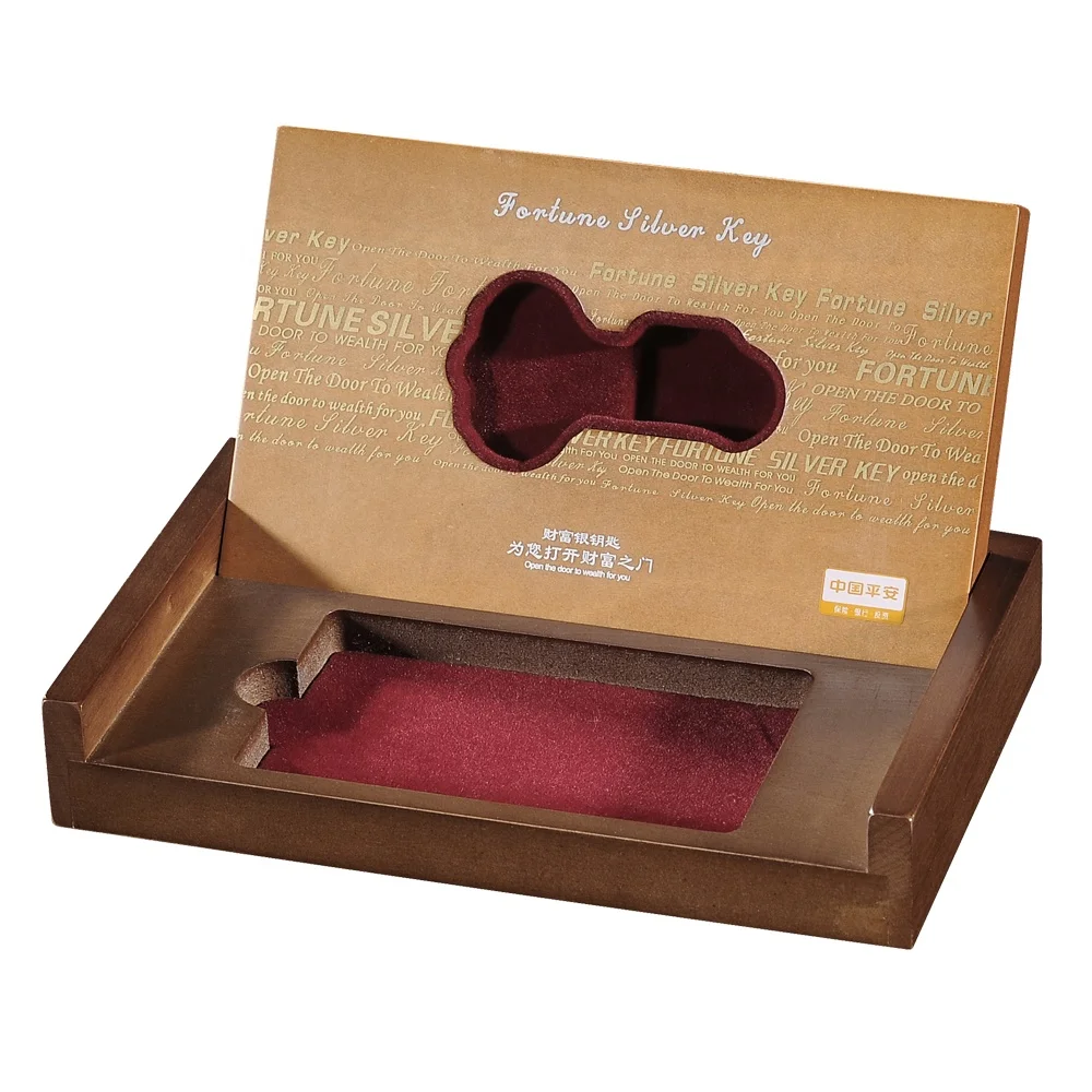 Novel Design Maple Solid Wood Custom Special Shaped Groove Wood  Commemorative Coin Display Wooden Box