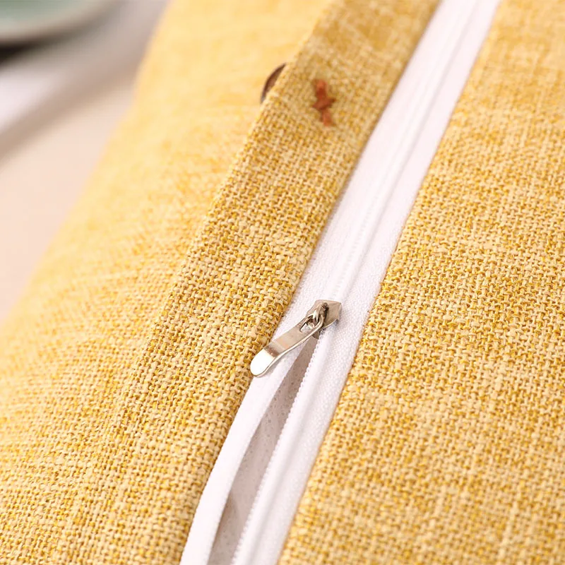 Decorative Throw Pillow Beaded Cover Vintage Farmhouse Plain Linen Gingham Cushion Covers