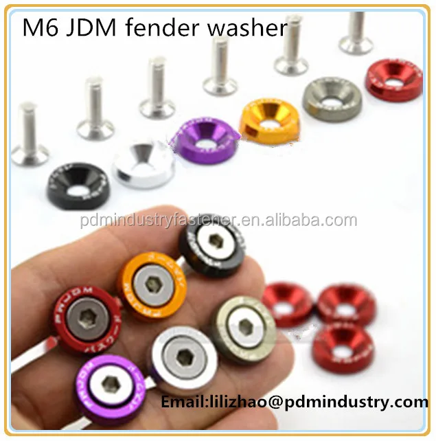 JDM Fender Washers Colorful Car Styling Universal Modification License Plate Bolts