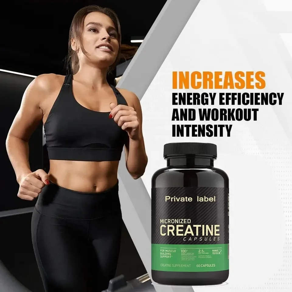 OEM private label creatine capsules pre workout muscle size strength creatine monohydrate capsule