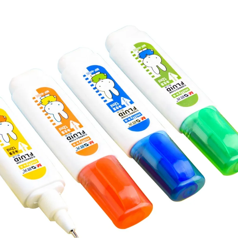 M&G 12ml Colorful Cute Correction Fluid Correction Paper Pen Easy-to-Use for Office and School correction fluid