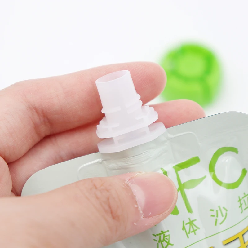 Wholesale Plastic Customized Beverage Juice Liquid Food Packaging Bag With Spout Fruit Juice Drink Stand Up Spout Pouch