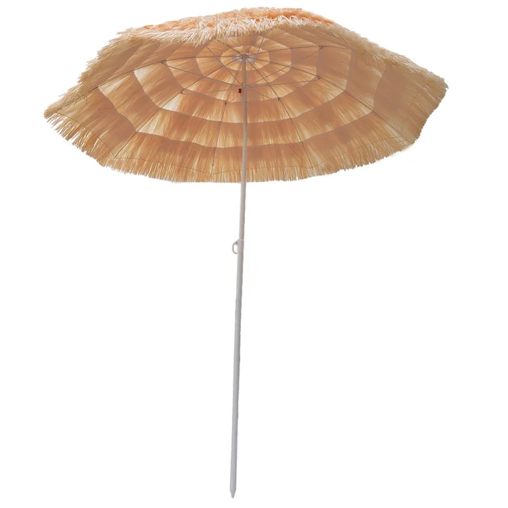 Sun beach straw thatch scenic patio umbrellas Large outdoor umbrellas folding  Wooden iron  Umbrella