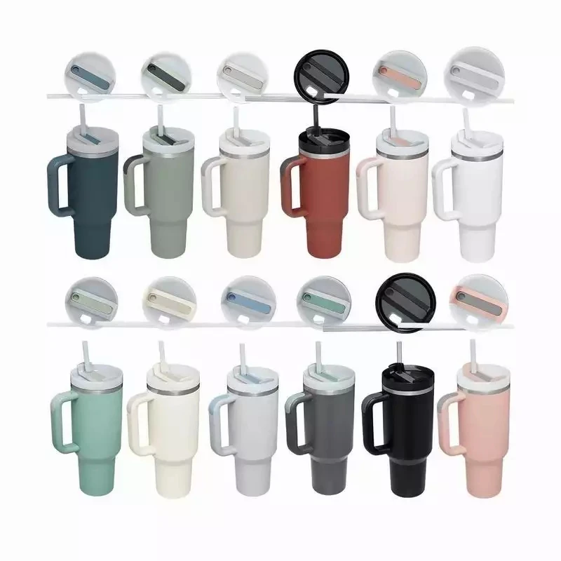 NXF Stainless steel  Tumbler Kids 24 oz Tumbler with Handle and Silicone Straw Lid Reusable Stainless Steel Bottle