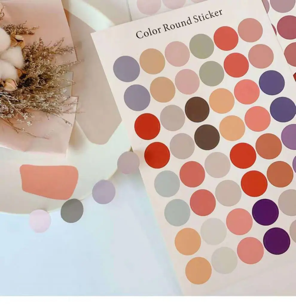 Hot Sale Morandi Dot Planner Stickers Dot Stickers Paper Sticker