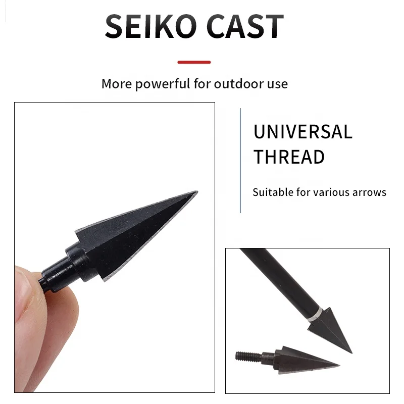 SPG Archery 105 Grain Hunting Broadheads Traditional Bow Carbon Steel Arrow Tip Point Arrowhead Change Outdoor Accessories