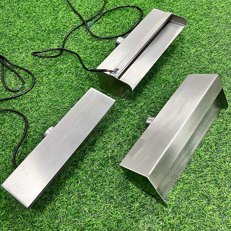 Outdoor Wall Water Fountain Decoration Light Sheer Stainless Steel Waterfall Blade Cascade For Garden