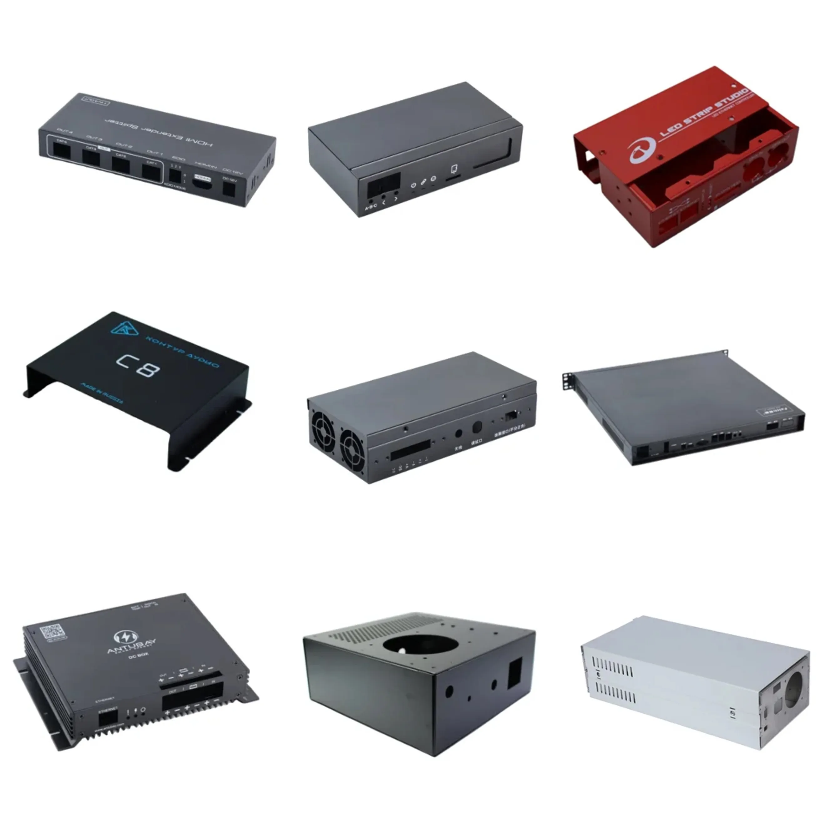 Custom sheet metal laser cutting bending powder coating steel enclosure for industry control computer