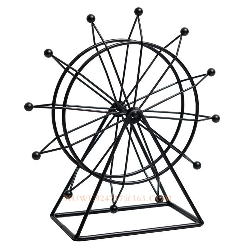Factory Metal  Rotatable Ferris Wheel Decorations European Retro Zinc Alloy Ferris Wheel Model LONDON EYE Decorations