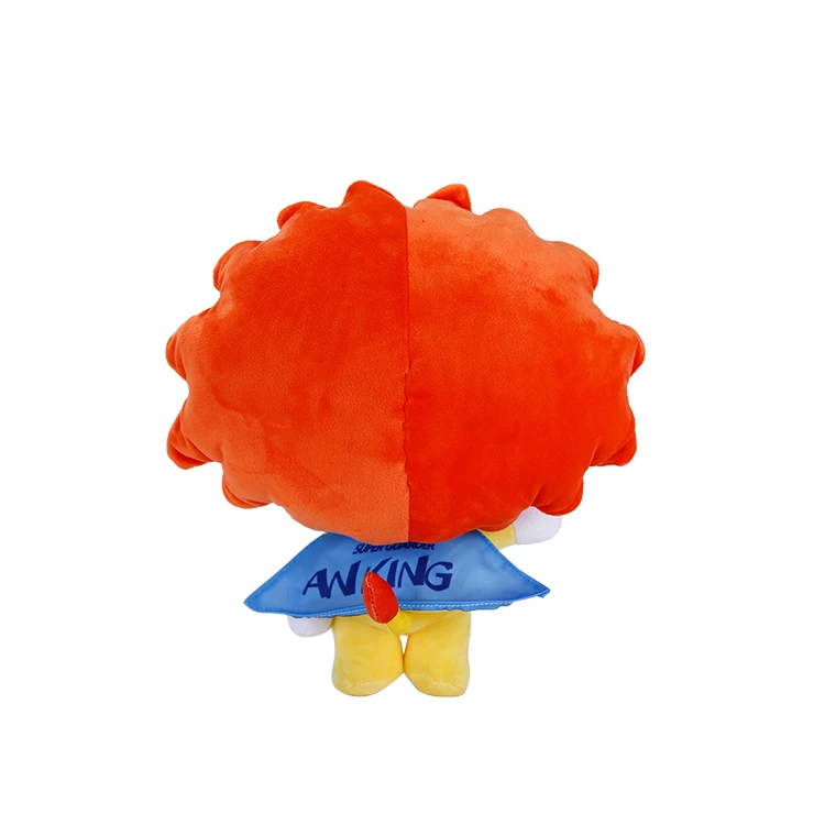 Kinqee Professional high quality plushie customized mascot company logo anime lion plush toys