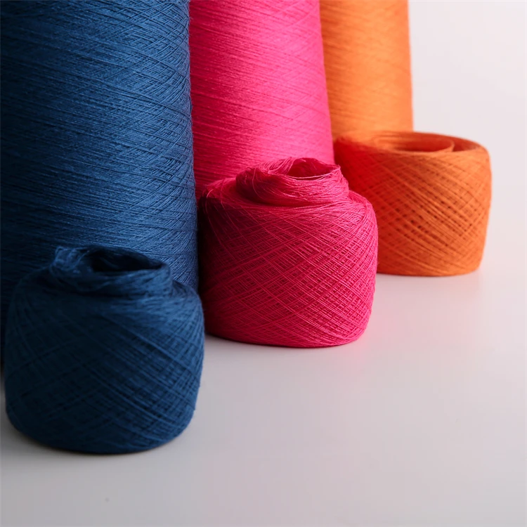 Sustainably Recycled 30S/2 Colored Mercerized Cotton Scarf Shirt Yarn