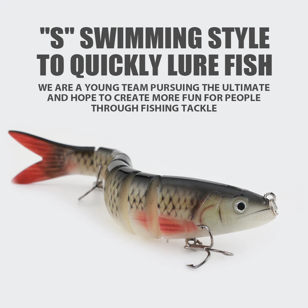 wholesale hard bait vib 135mm/20g section fish lures sinking vib8-Segment Multi Jointed Fishing Hard Lure