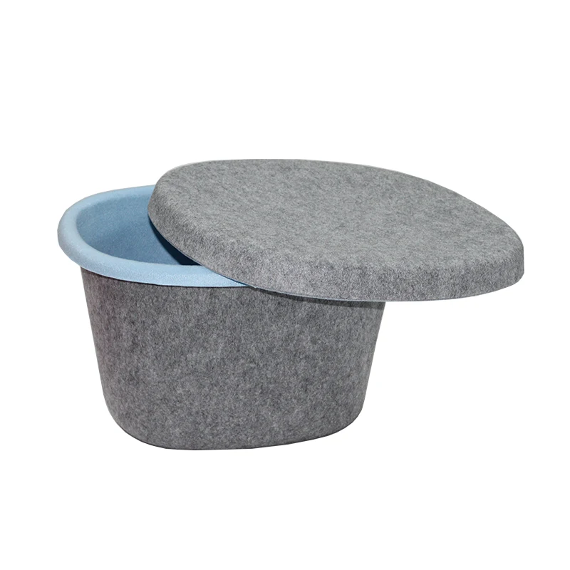 Durable felt storage boxes bins shoe changing stool home storage & organization laundry basket household items