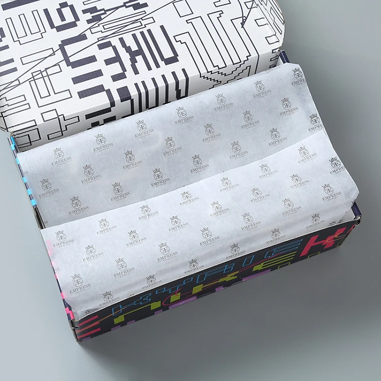 customized clothing packaging paper brand foil shoe wrapping gift tissue paper for packaging