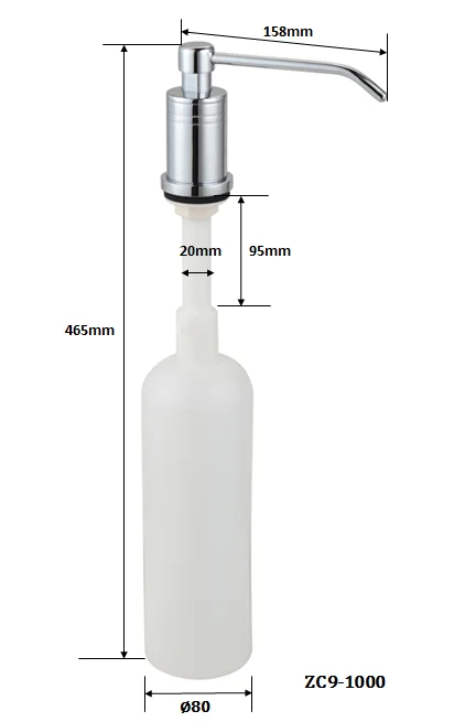 VANNSOO 1000ml Foaming Soap Bottle Dispenser for Public Bathroom Kitchen Sink Soap Dispenser