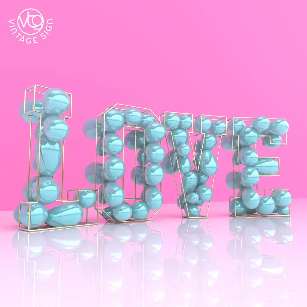 Signs 4ft Letters Rental Love Letter Customized Large Marquee Balloon frame letter