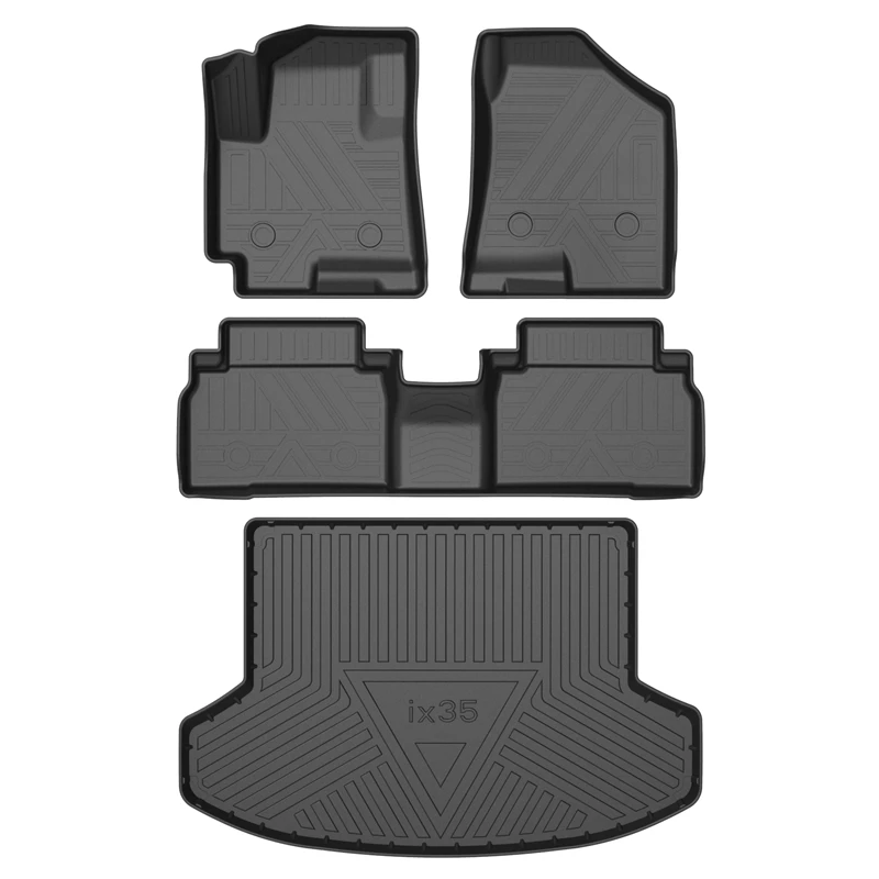 Waterproof car floor mat luxury black 5d car mats for Hyundai IX35