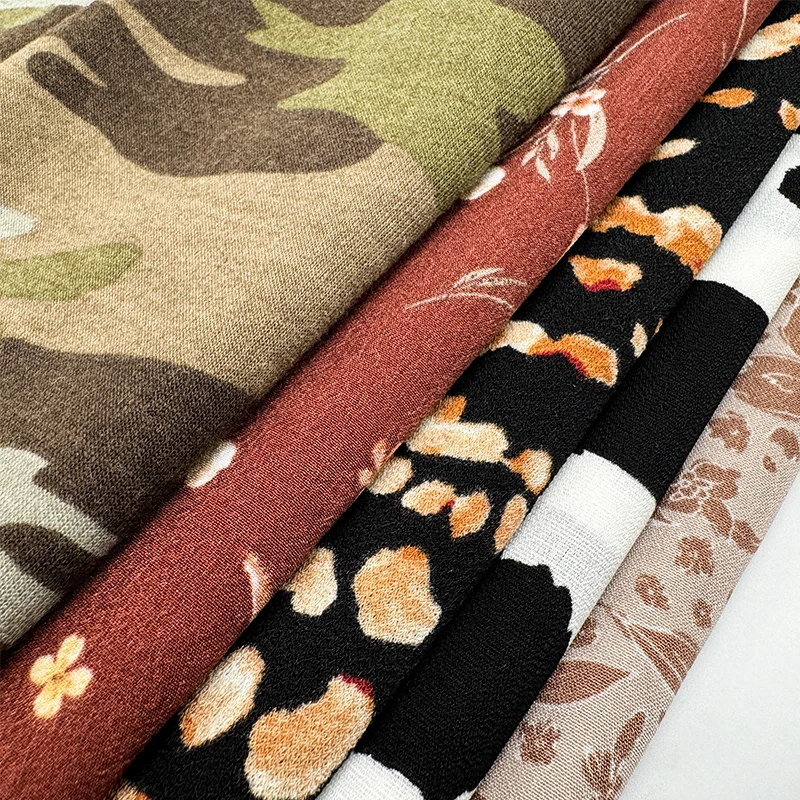 Wedtex Fabric Factory Customized Design Bohemian Ethnic Pattern Soft Tie-dye Viscose Challis Rayon Fabric