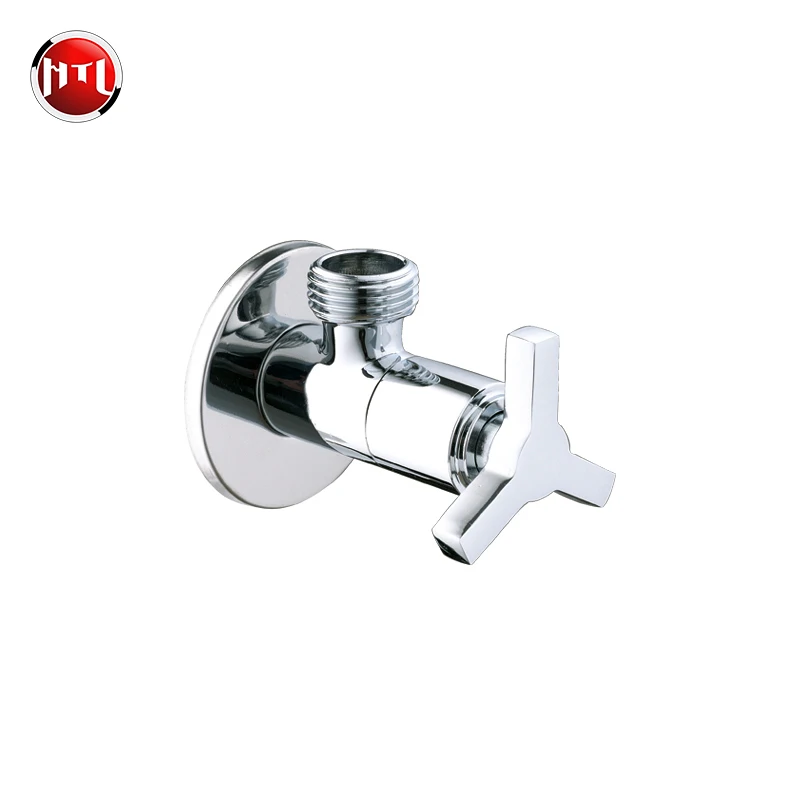 HTL Brand Product Factory Bathroom Matched Zinc Alloy Angle Valve Good Price Trident Handle