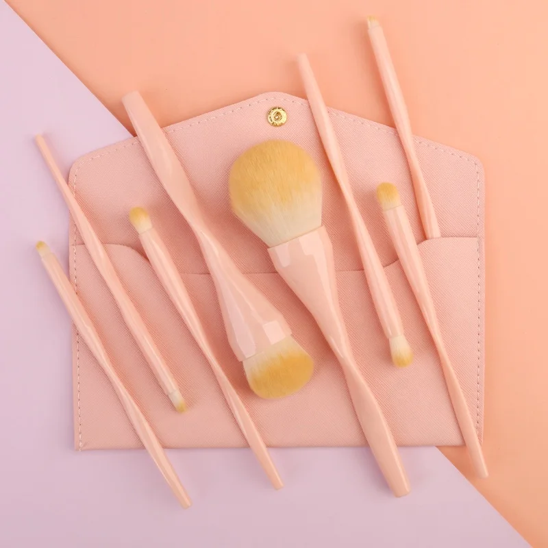 8pcs Soft Makeup Brushes Tools Cosmetic Beauty Makeup Brush Sets with Leather Case