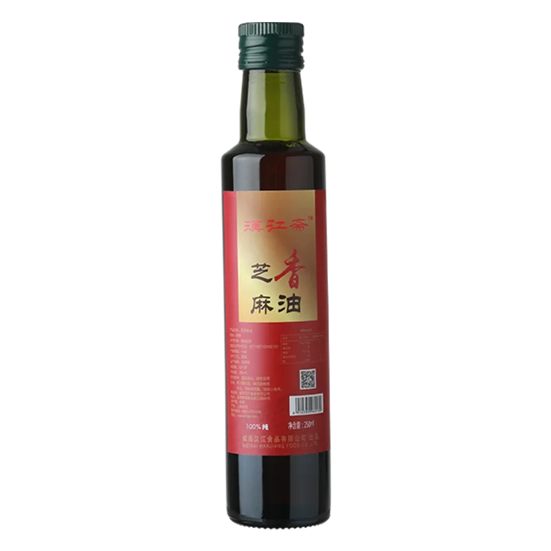 Best price low temperature cold pressed Sesame Oil 250ml glass bottle natural sesame oil