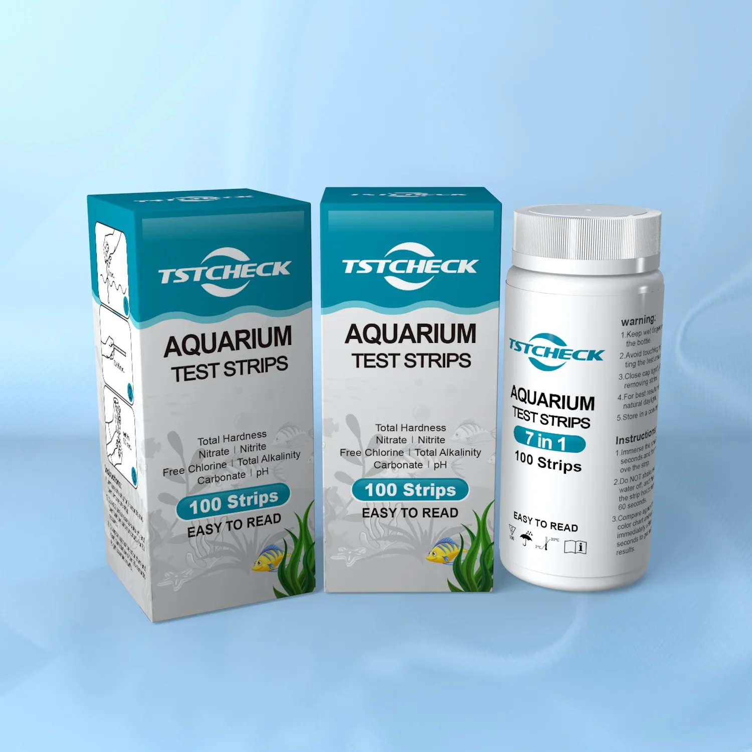 hot selling  7 in 1 testing strips for aquariums tank water pond  chemical testing kits